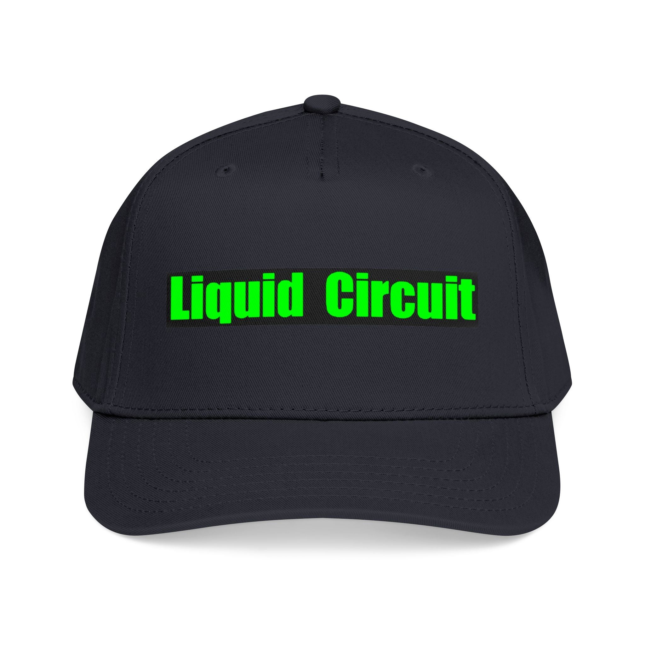 Liquid Circuit Baseball Cap — Neon Green Logo