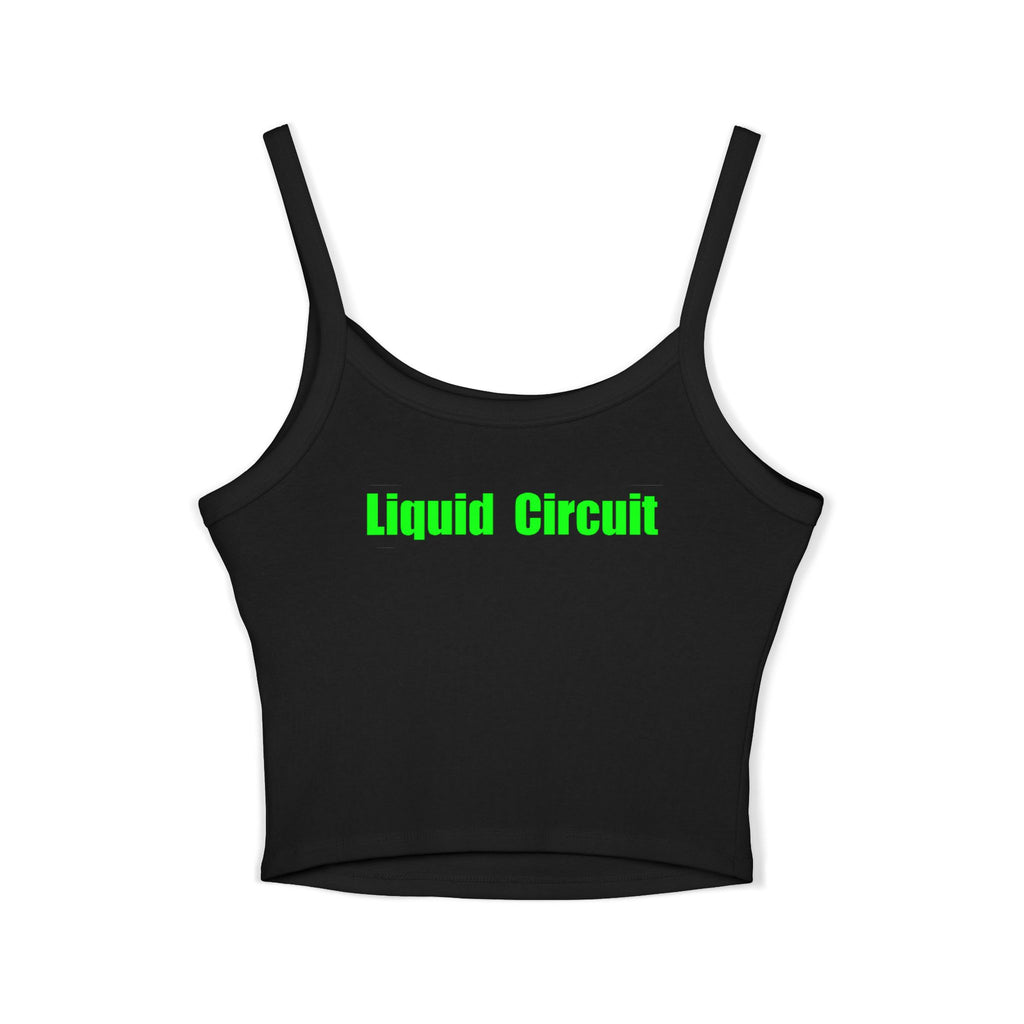 Spaghetti Tank Top — "Liquid Circuit" Organic Composition Graphic