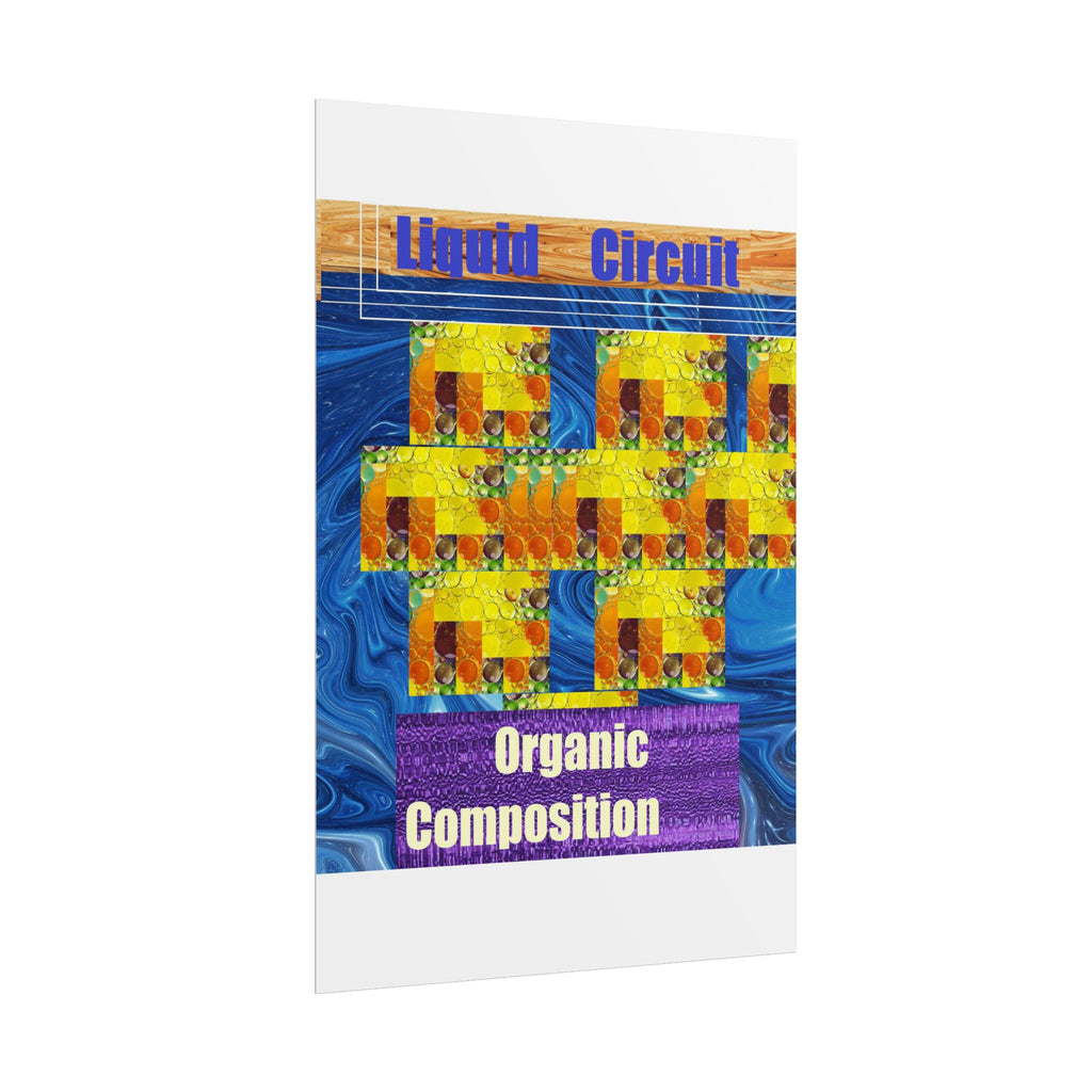 Organic Composition Rolled Poster — 'Liquid Circuit' Abstract Art Print