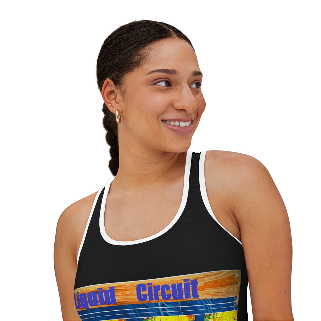 Liquid Circuit 'Organic Composition' Tank Top  Graphic Women's Racerback