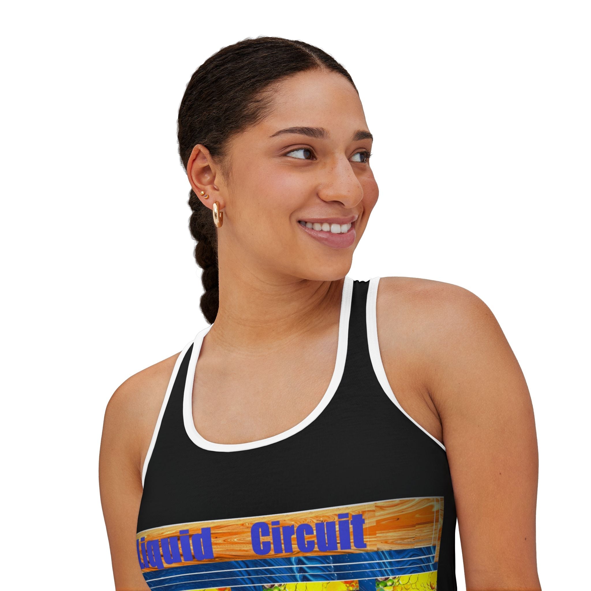 Liquid Circuit 'Organic Composition' Tank Top  Graphic Women's Racerback