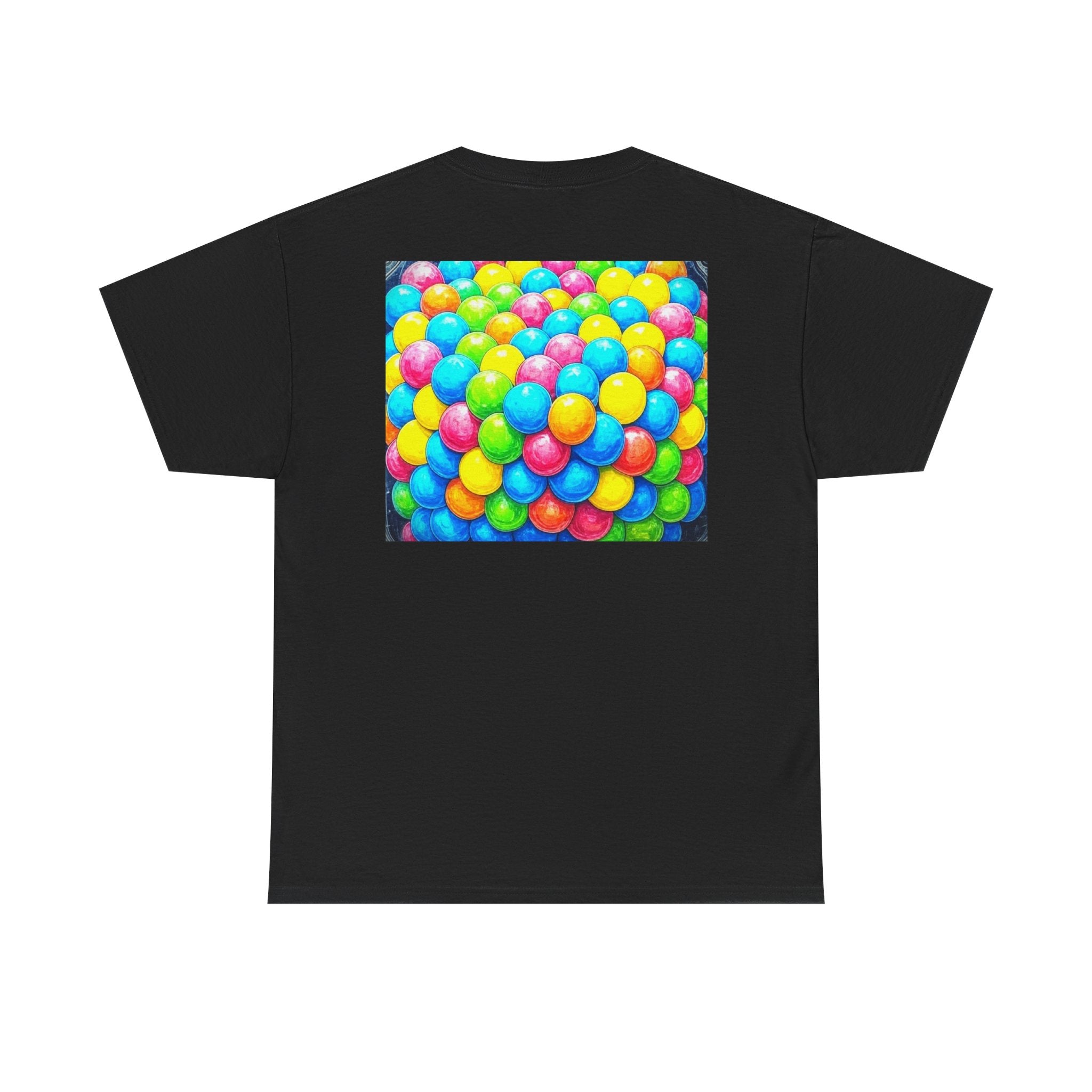 Liquid Circuit 'Organic Composition' Colorful Bubble Pop Tee — Vibrant Multicolor Ball Pattern T-Shirt