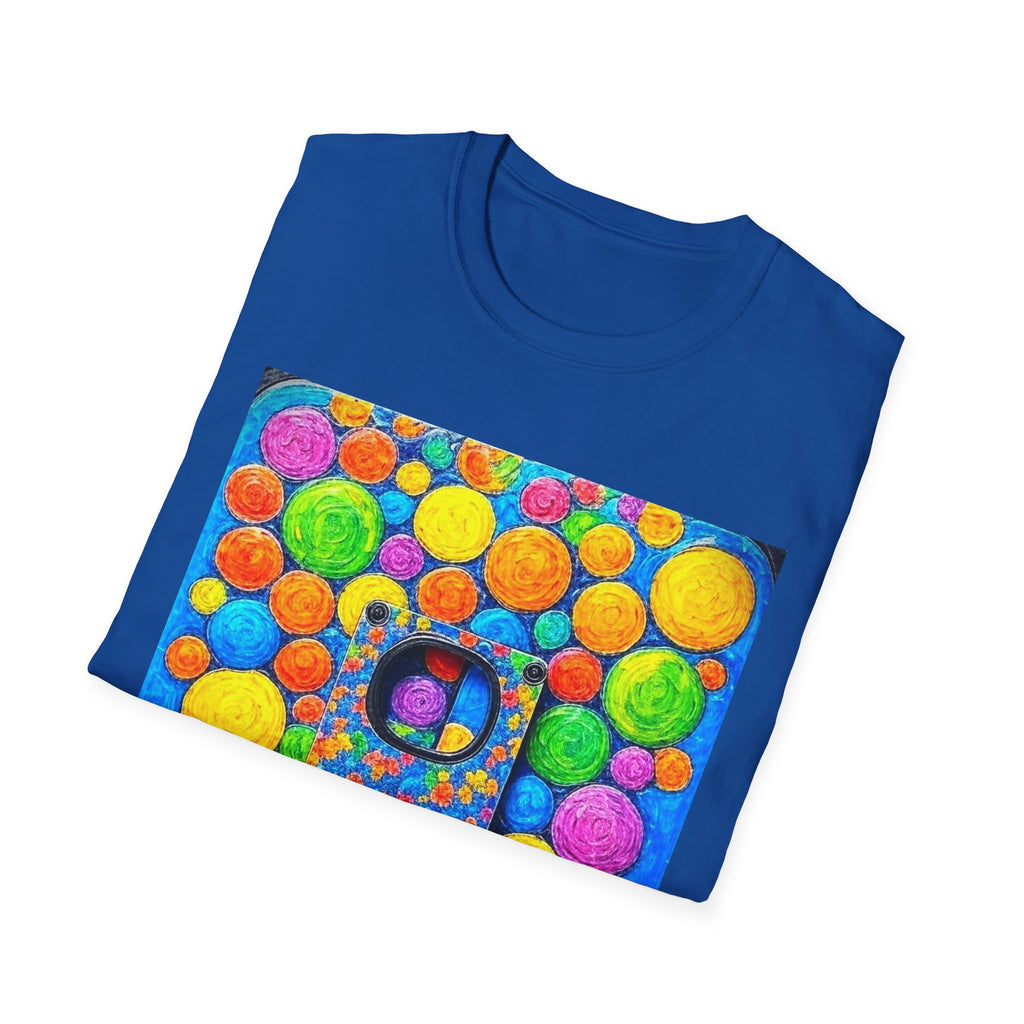 Liquid Circuit 'Organic Composition' Colorful Bubble Pop T-Shirt — Vibrant Neon Circle Graphic Tee