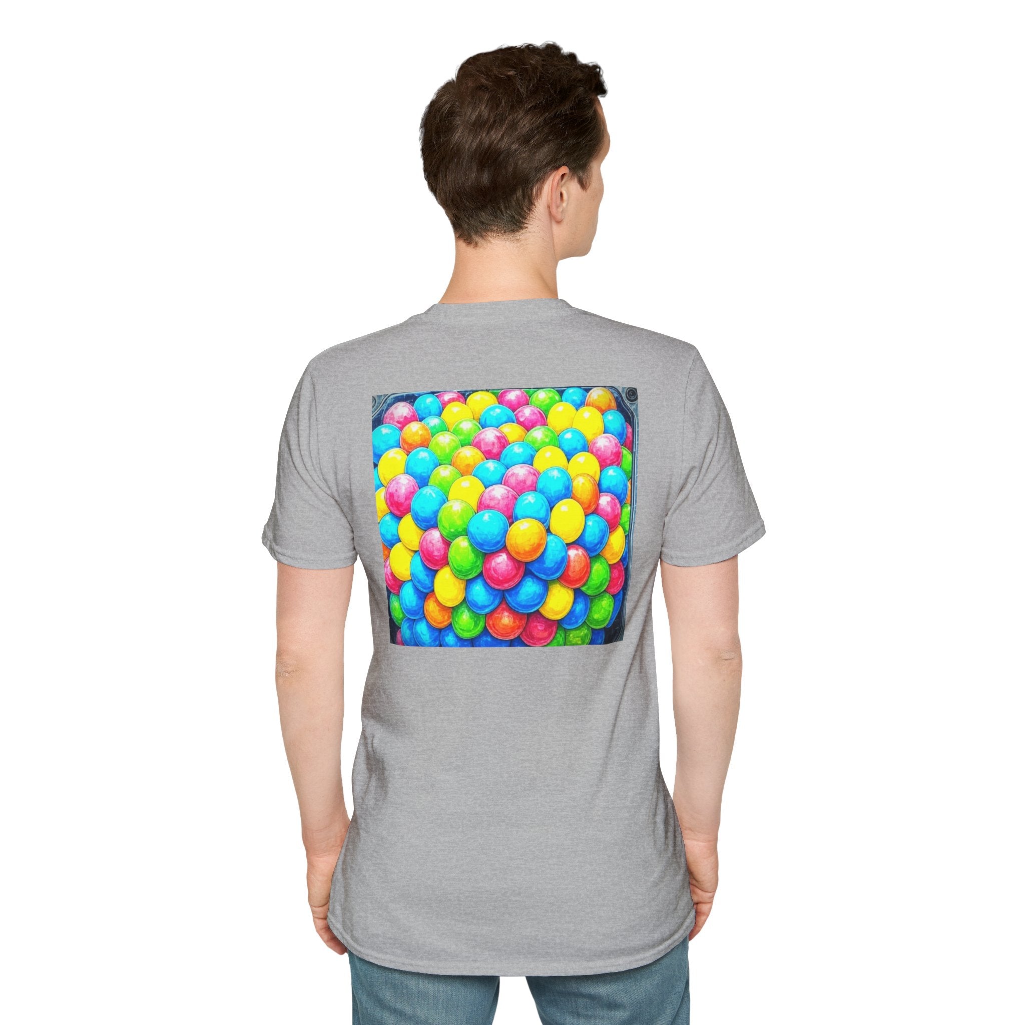 Colorful Bubble Pattern T-Shirt — Vibrant Candy Dot Graphic Tee