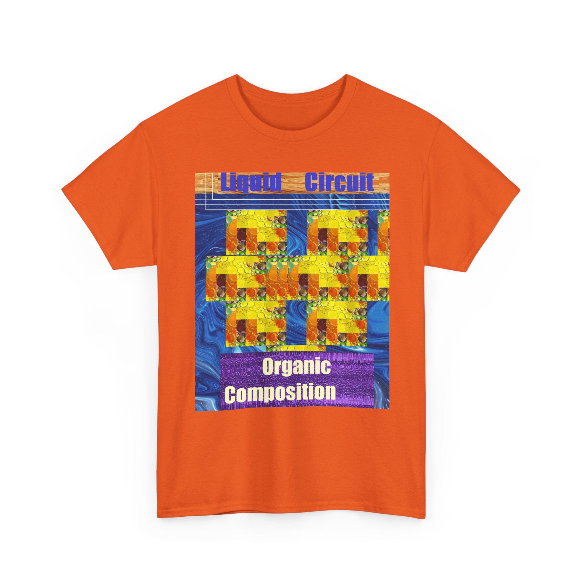 Organic Composition Tee — Vintage Tech Circuit Art Graphic T-Shirt