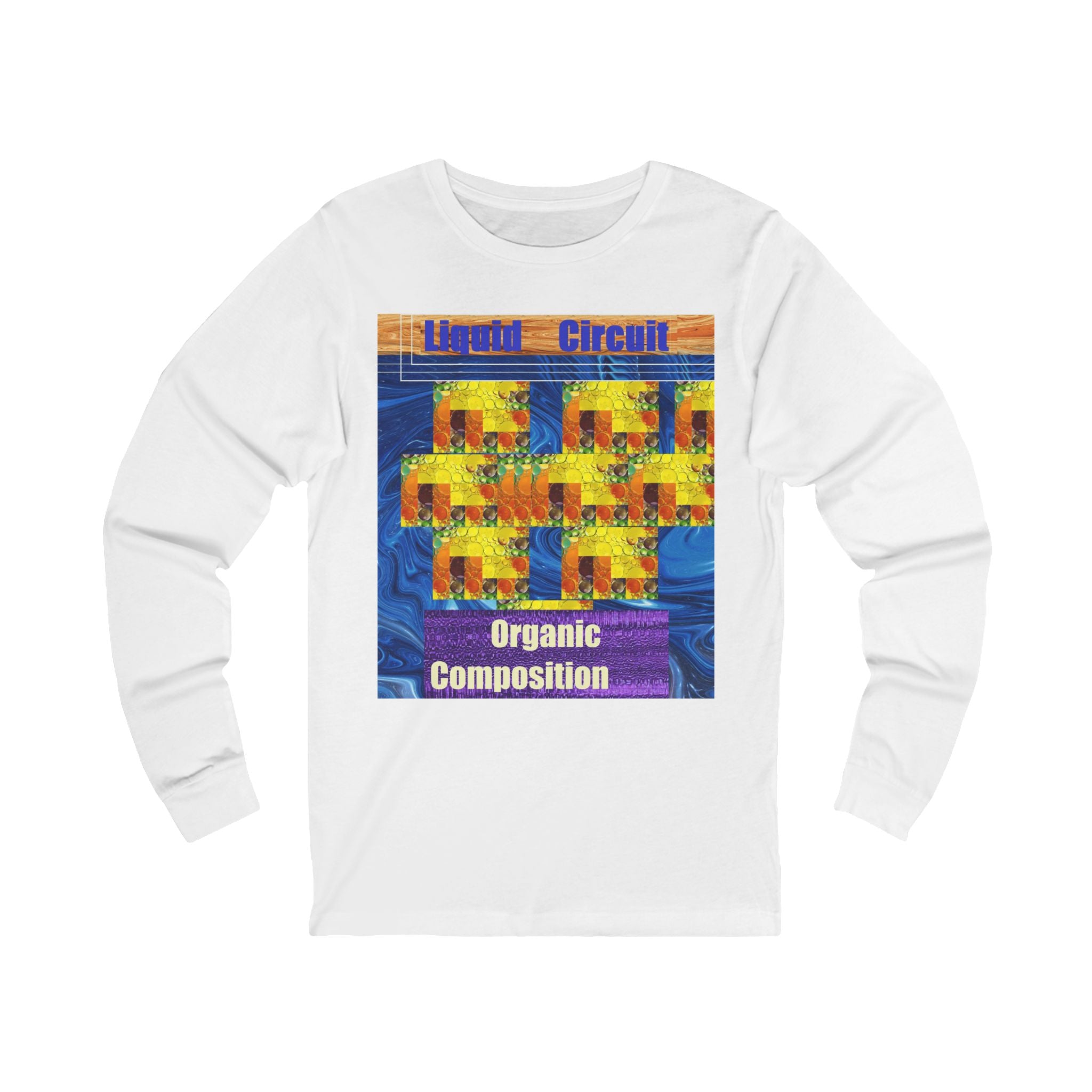 Organic Composition Circuit Long Sleeve Tee — Abstract Tech Art Shirt