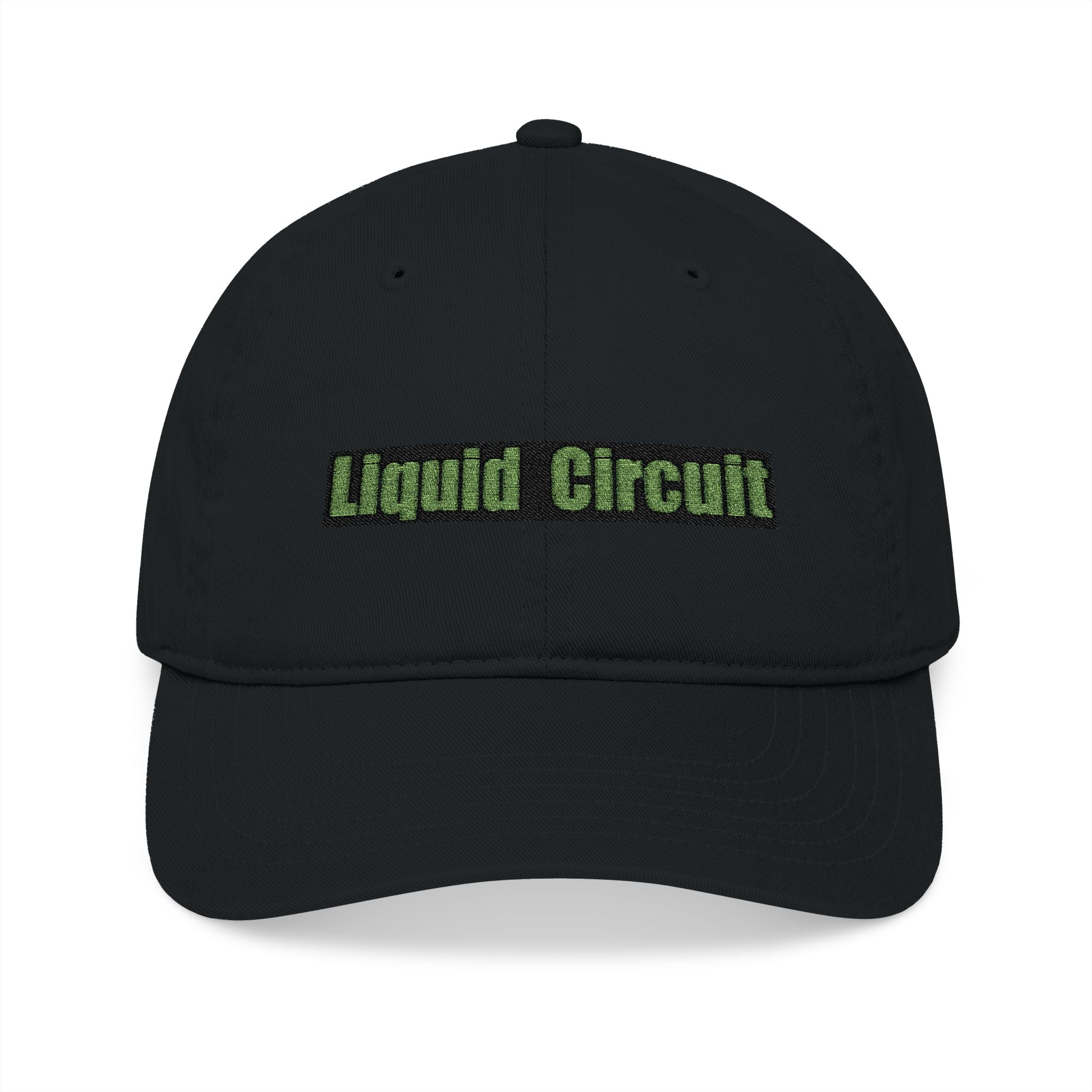 Liquid Circuit Embroidered Baseball Cap — Organic Cotton Hat
