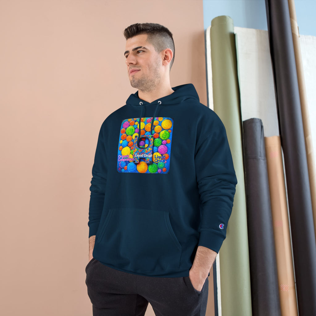 Liquid Circuit 'Organic Composition' Hoodie — Colorful Bubble Pop Graphic Pullover