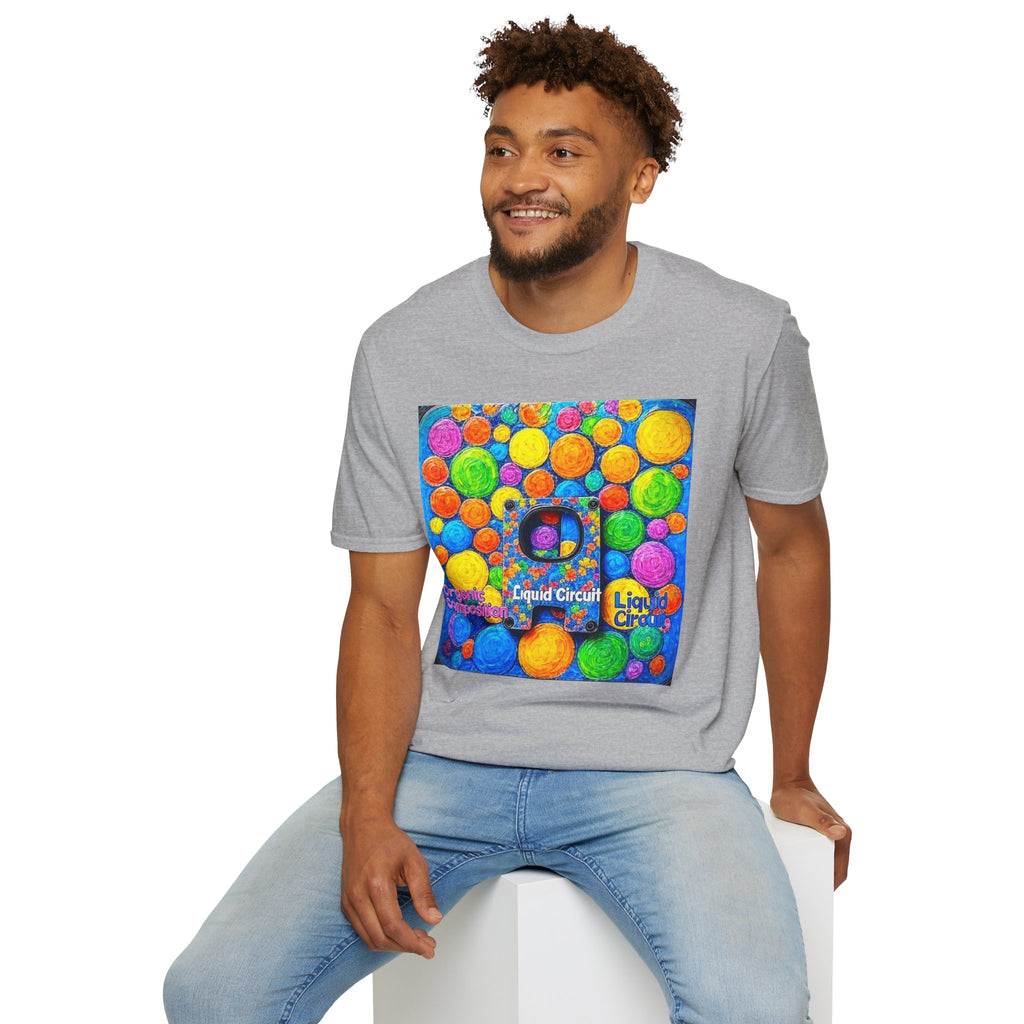 Colorful Bubble Pattern T-Shirt — Vibrant Candy Dot Graphic Tee