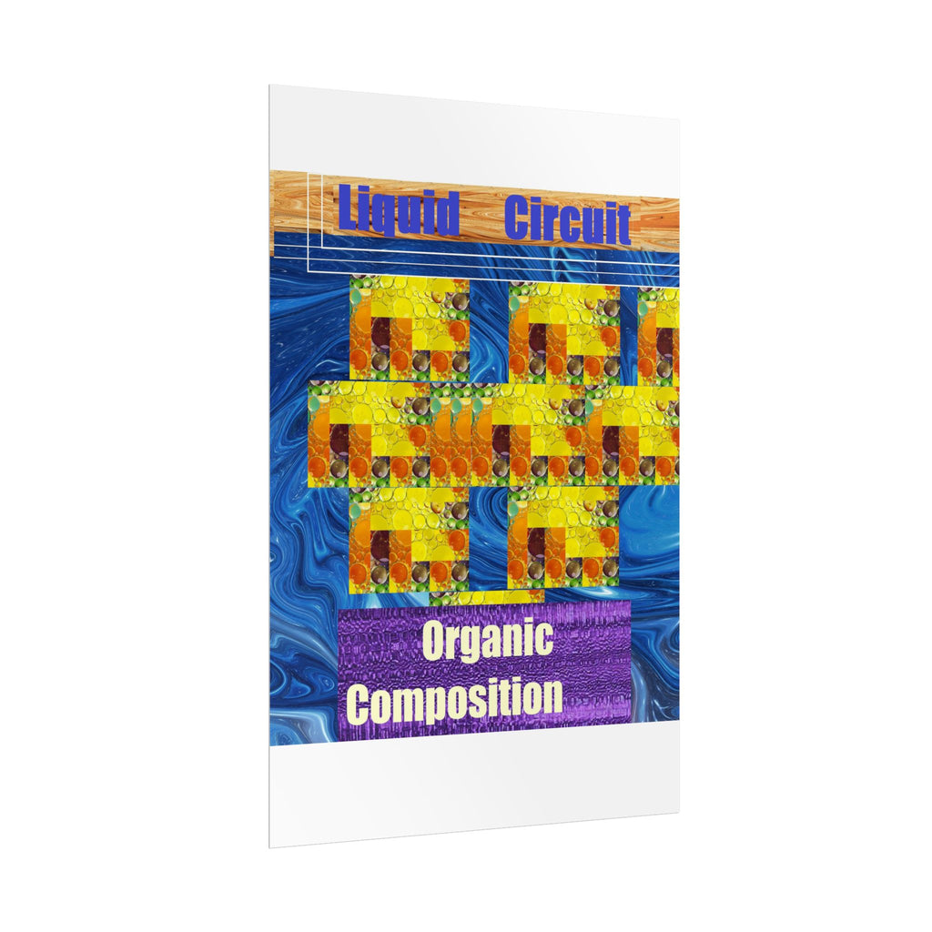 Organic Composition Rolled Poster — 'Liquid Circuit' Abstract Art Print