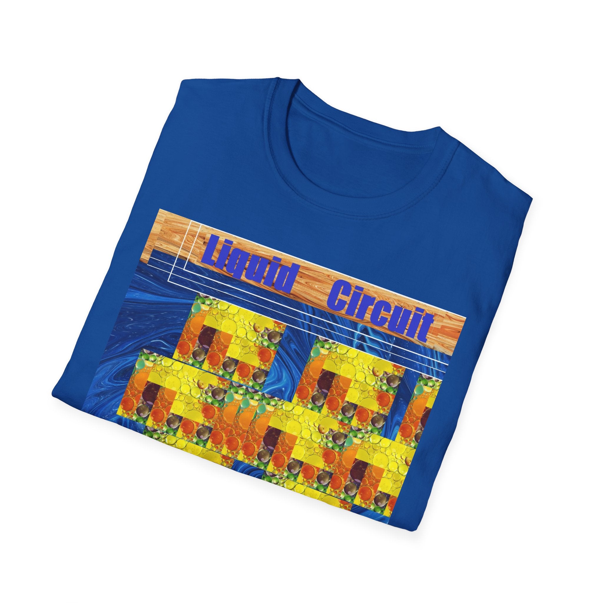 Liquid Circuit Organic Composition T-Shirt — Abstract Tech Art Tee