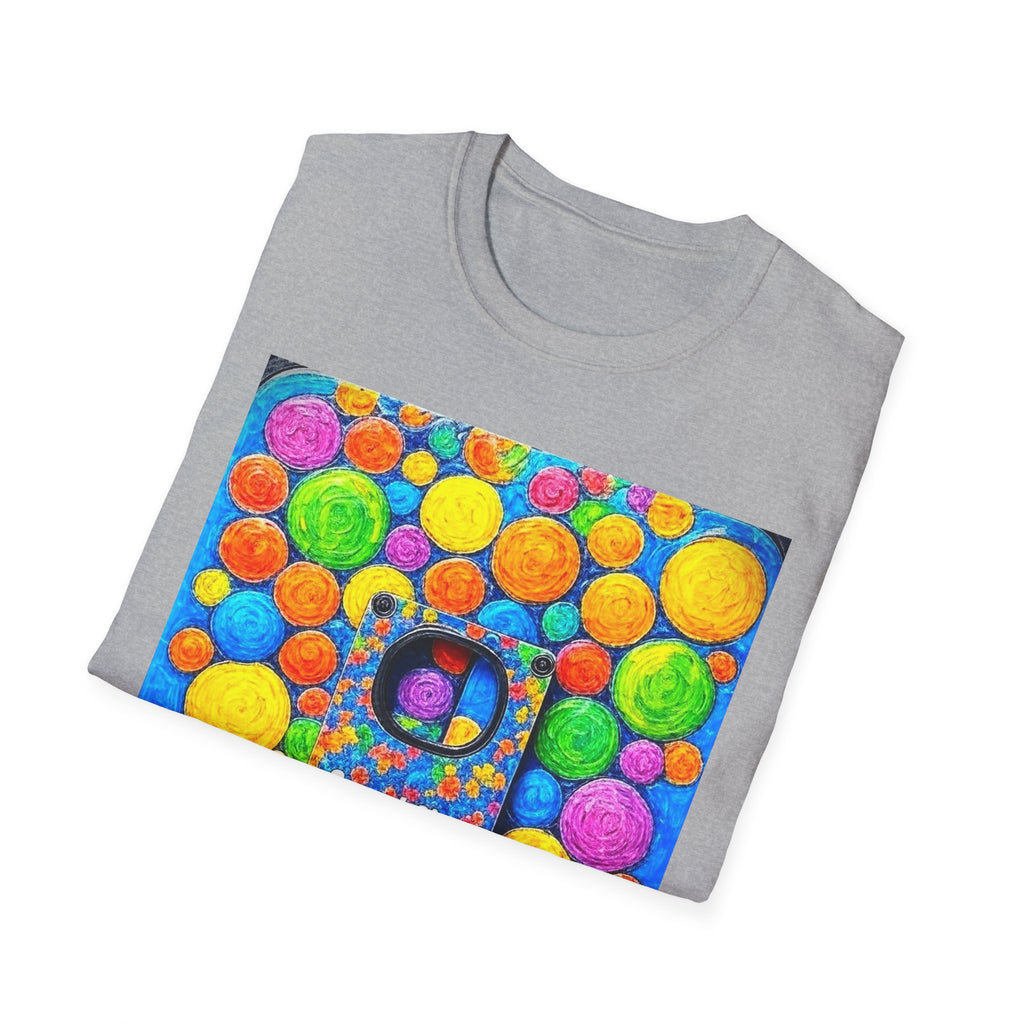 Colorful Bubble Pattern T-Shirt — Vibrant Candy Dot Graphic Tee