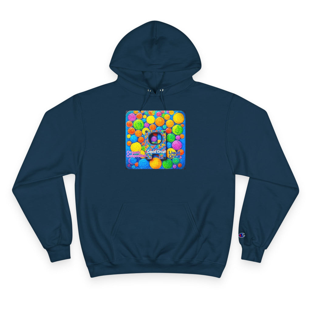 Liquid Circuit 'Organic Composition' Hoodie — Colorful Bubble Pop Graphic Pullover