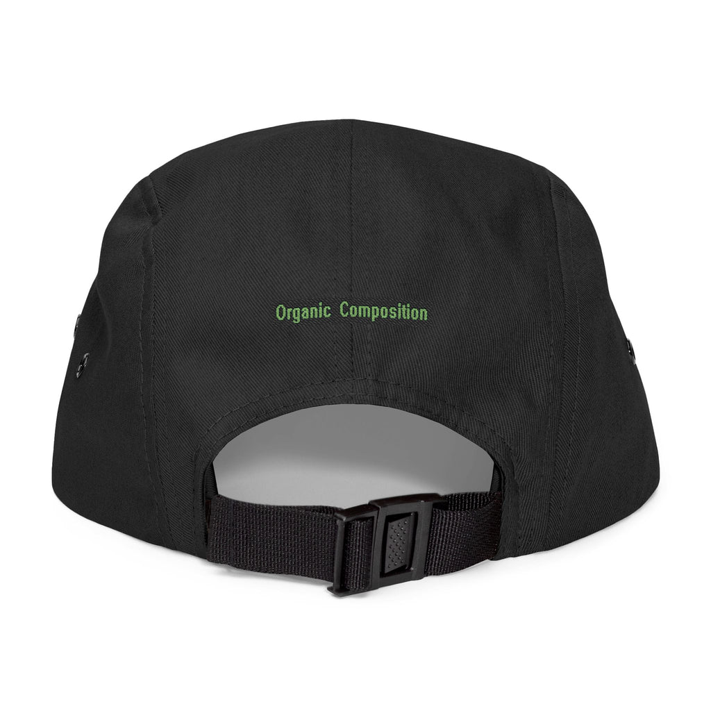 Liquid Circuit Embroidered 5-Panel Cap — Techno Green Logo Hat
