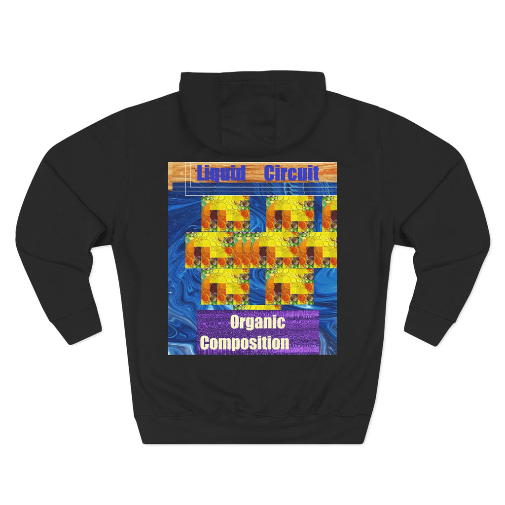 Liquid Circuit Hoodie — Organic Composition Graphic Fleece Pullover
