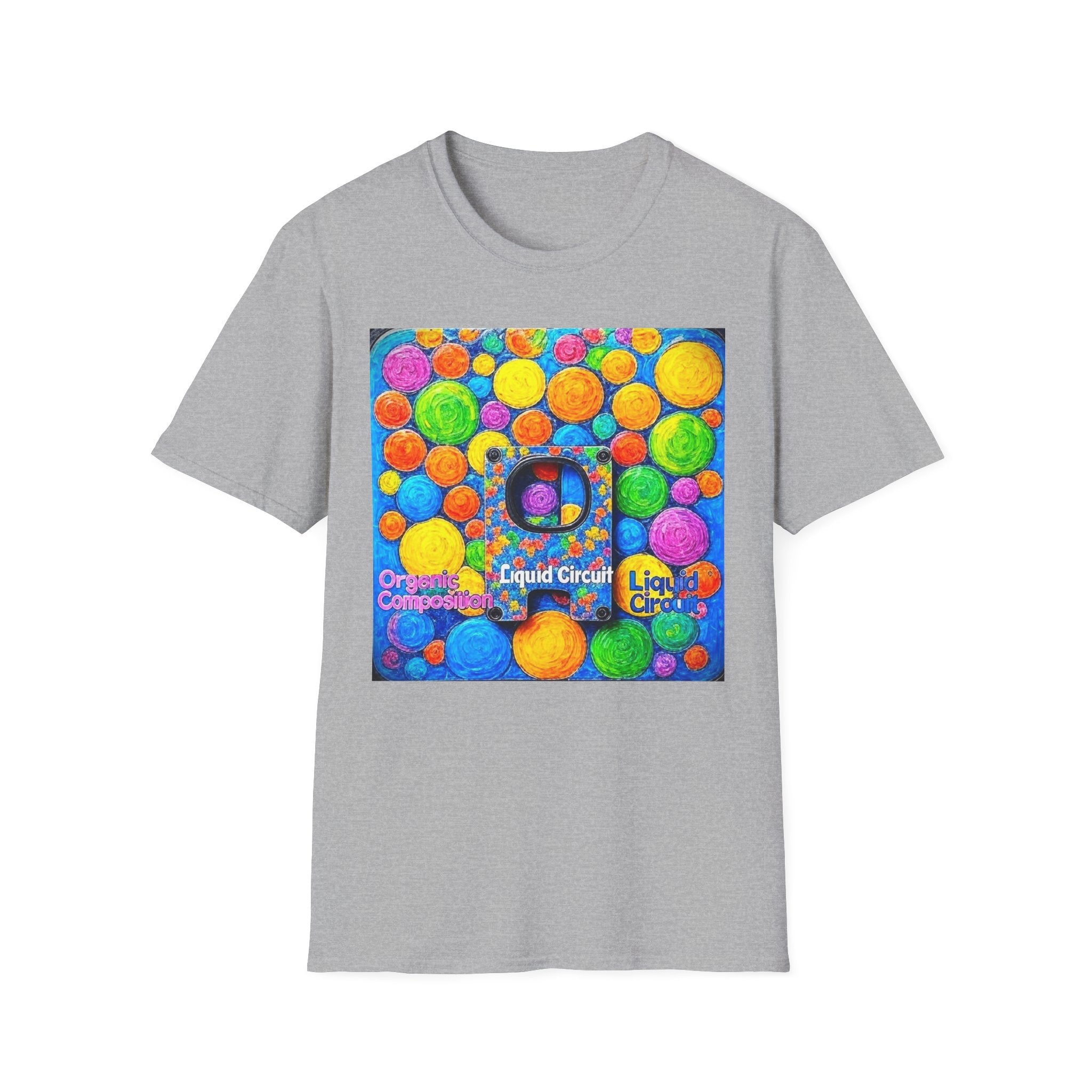 Colorful Bubble Pattern T-Shirt — Vibrant Candy Dot Graphic Tee