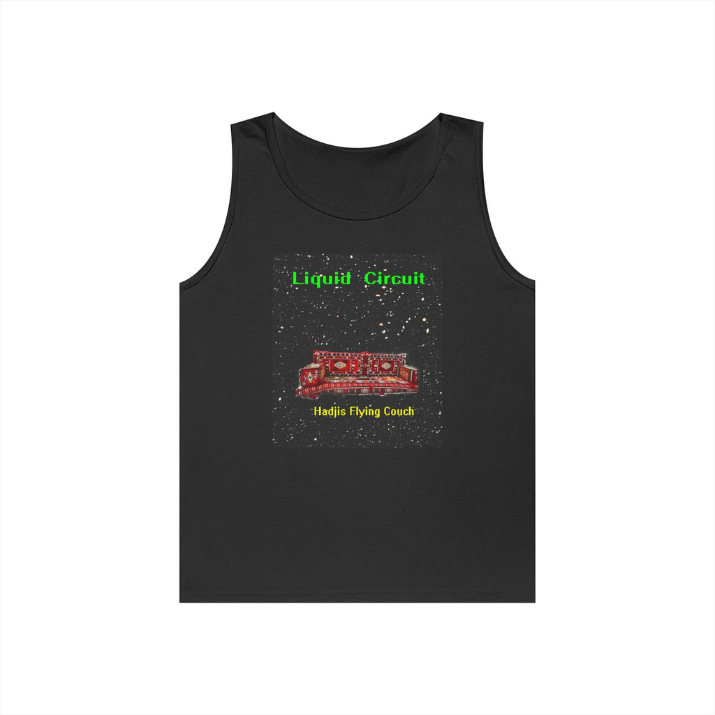 Tank Top — Retro 'Liquid Circuit: Helix Flying Couch' Sci‑Fi Graphic