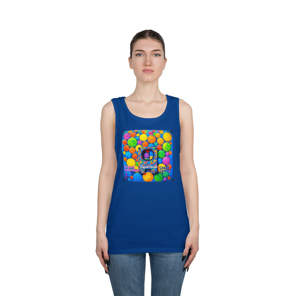Liquid Circuit 'Organic Composition' Colorful Gumball Dots Tank Top — Bright Candy Bubble Print