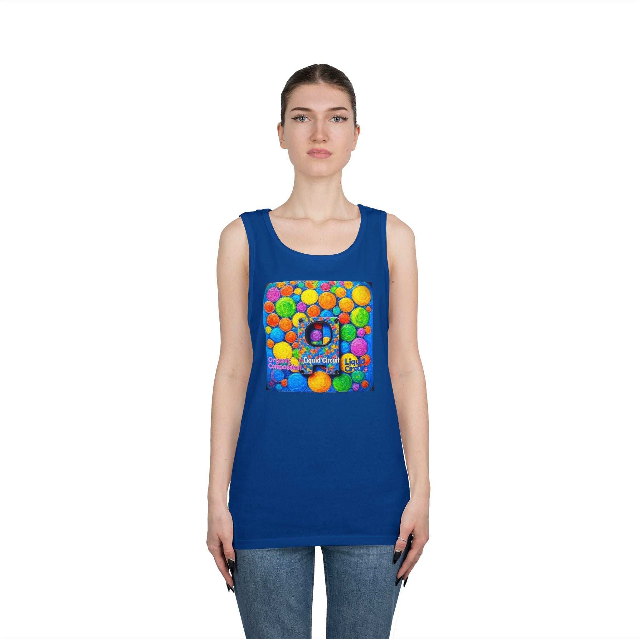 Liquid Circuit 'Organic Composition' Colorful Gumball Dots Tank Top — Bright Candy Bubble Print