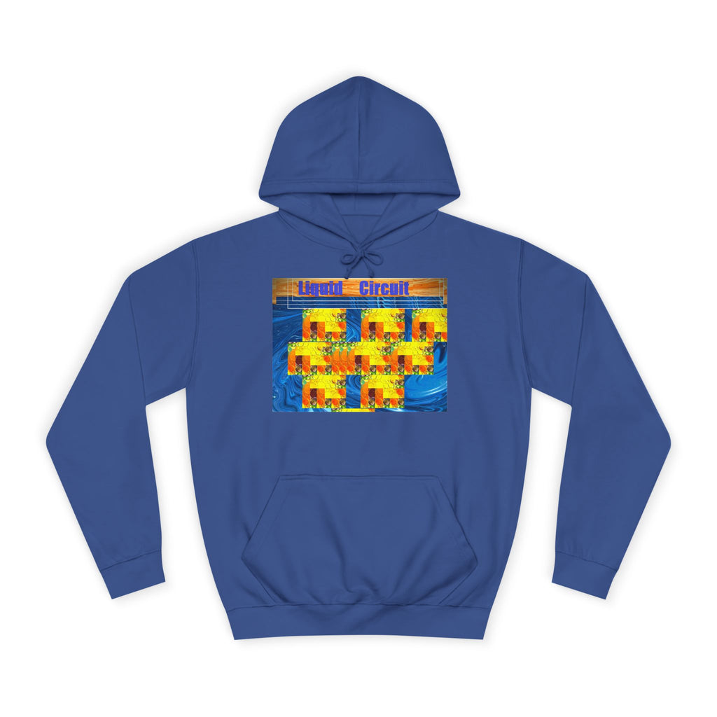 College Circuit Graphic Hoodie — Retro Tech Art Pullover