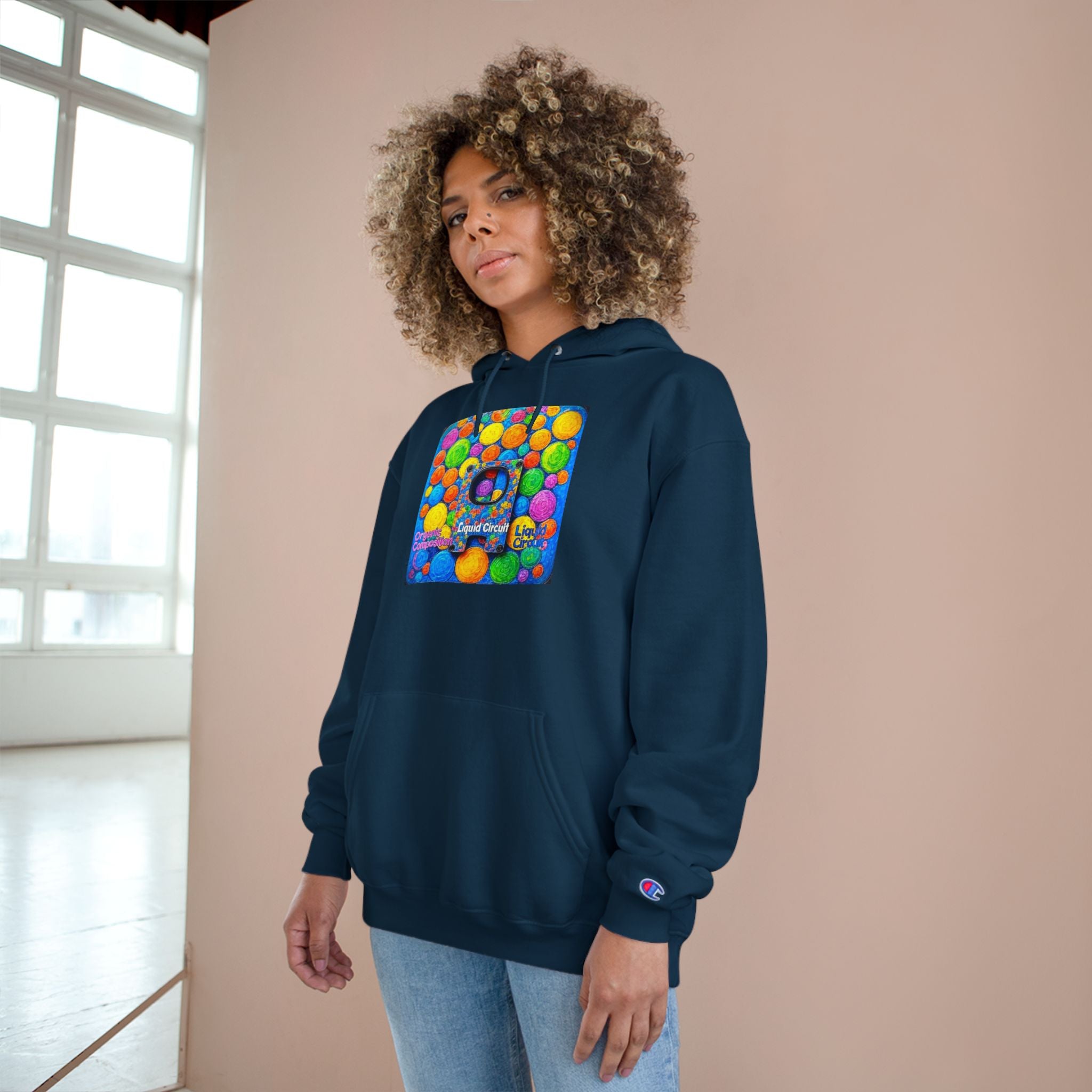 Liquid Circuit 'Organic Composition' Hoodie — Colorful Bubble Pop Graphic Pullover