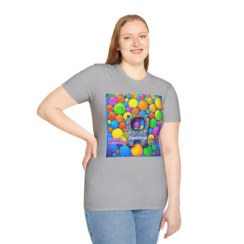 Colorful Bubble Pattern T-Shirt — Vibrant Candy Dot Graphic Tee