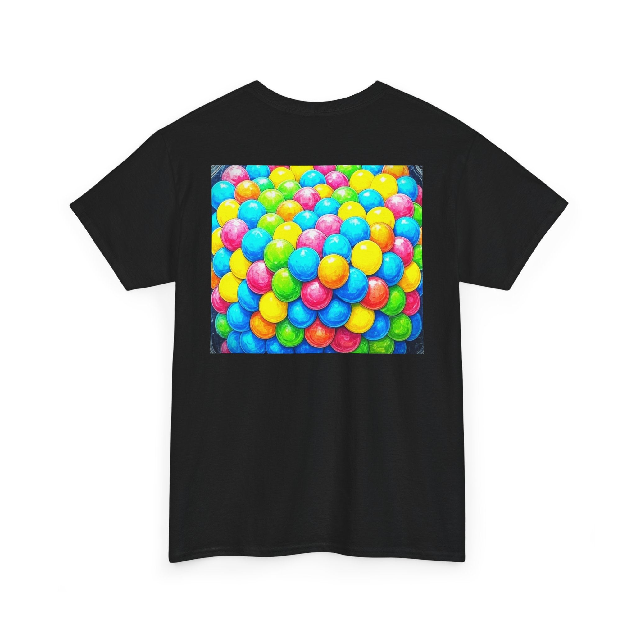 Liquid Circuit 'Organic Composition' Colorful Bubble Pop Tee — Vibrant Multicolor Ball Pattern T-Shirt
