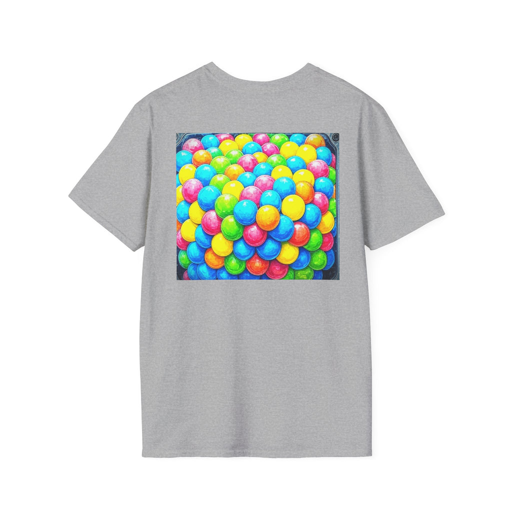 Colorful Bubble Pattern T-Shirt — Vibrant Candy Dot Graphic Tee